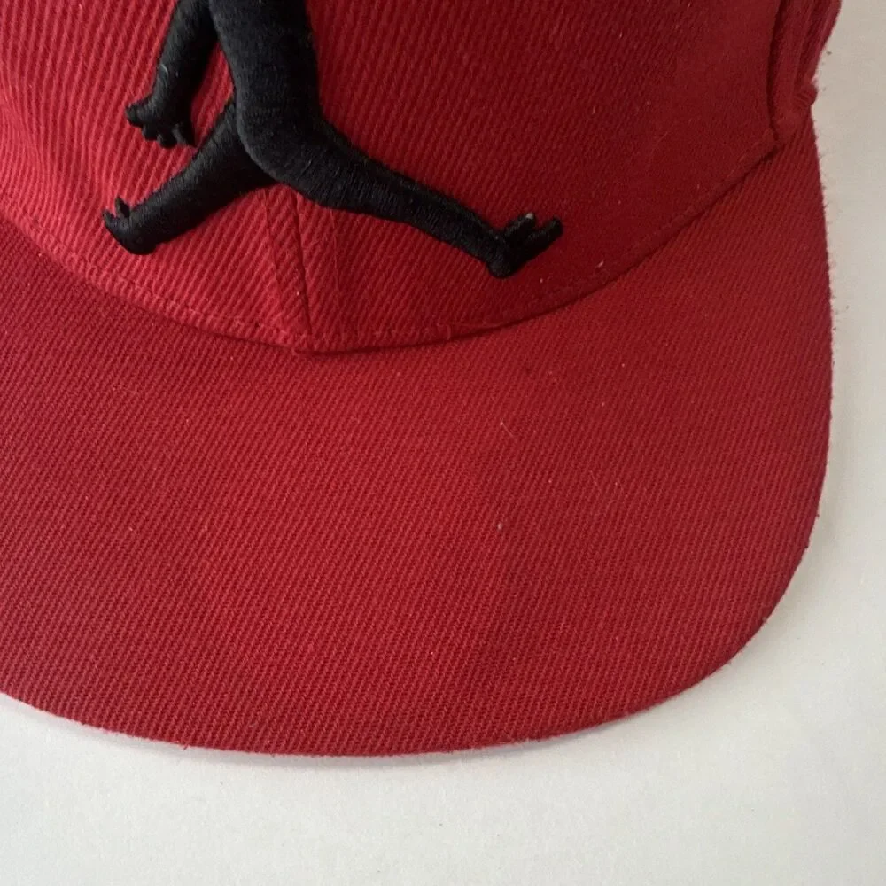 Jordan Jumpman Red/Black Adjustable Baseball Cap Hat Solid Men's Size M/L